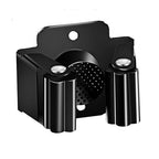 6PCS Broom Holder Wall Mount Stainless Steel Mop Wall Mount Bracket Fixed Hook Storage Mop Clip Garden Tool Holder Wall Mount for Kitchen Bathroom Garage Storage Black