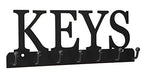 Lixgifts Key Holder Wall Mounted Key Hooks for Wall Decorative with 7 Hooks Black Metal Key Organizer Rack Hanger for Entryway, Front Door, Hallway, Office 10X3.7 inches