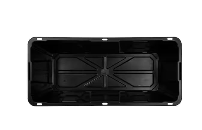 57 Gal. Tough Storage Tote in Black with Yellow Lid