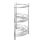 Pedestal Sink Organizer - Compact Under the Sink Rack with 2 Storage Shelves and Towel Holder - Space Saving Bathroom Storage by Lavish Home - color: Silver
