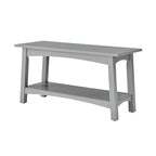 Craftsbury 36-Inch Wood Entryway Bench with Storage Shelf – Dove Gray Accent Bench for Entryway, Hallway, or Living Room – Small Space Seating with Farmhouse Charm by Alaterre Furniture - color: Grey