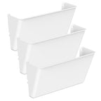 Gawerk Clear Acrylic Single Pocket, Plastic Hanging Wall Mount File Holder for Office Home (White, 3 Pack) - color: White, size: 3 Pack