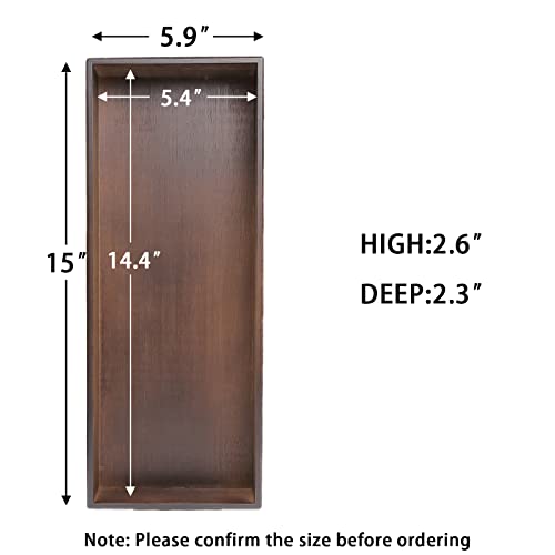 PRATIQUE Bamboo Drawer Organizer - Kitchen Utensil Organizer Silverware Tray Cutlery Holder，Office Desk Supplies and Accessories,15 * 5.9 * 2.6,Nut-brown - color: Nut-brown, size: 15*5.9*2.6 inch