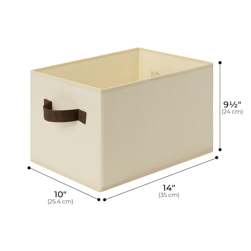Cupic Cupid Storage Bins Closet, Fabric Closet Organizers and Storage, 6-Pack Baskets for Organizing, Large Storage Boxes with Handles for Clothes and Toys, Beige - color: Beige, size: 6-Pack