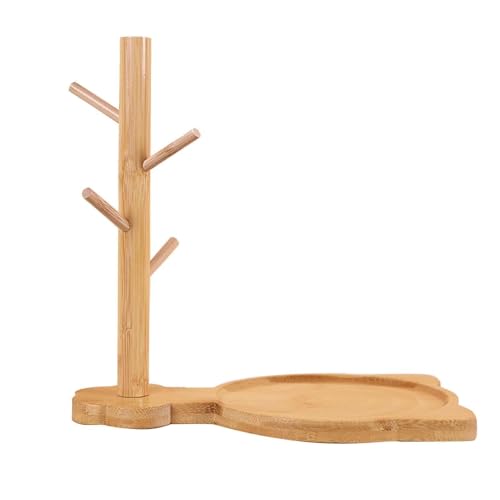 Cyrank Key Tray, Jewelry Tray Key Holder Key Bowl for Entryway Table Wood Key Tray for Entryway Earring Holder Rack Jewelry Organizer Tray 01 No Cat Statue - color: 01