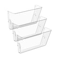 Gawerk Clear Acrylic Single Pocket, Plastic Hanging Wall Mount File Holder for Office Home (Clear, 3 Pack) - color: Clear, size: 3 Pack