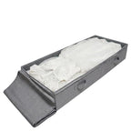 Pack of 2, 100cm Extra-Long Underbed Storage Boxes with Zip Lid – for Blankets, Clothes, Shoes | Washable, Foldable & Sturdy Honeycomb PP Board | Fits Queen/King Bed, Dorm, Closet (Black Gray) - color: Black Gray,2pcs