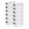 Sterilite 12-Pack Ultra Latching Box, Storage Bins with Lids, Clear Plastic, 18 Quart - Heavy-Duty Organizing Containers for Closet, Bathroom, and Office - size: 18 Quart, style: 12-Pack