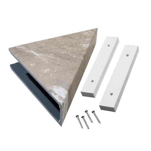 Palisade Vinyl Waterproof Corner Shower Shelf in Venetian Marble - color: Venetian Marble