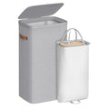 SONGMICS Laundry Basket, 26.4 Gal. Laundry Hamper, Easy Assembly, with Lid and Handles, Removable Liner, 16.5 x 12.6 x 29.5 Inches, Dove Gray ULCB811GD01 - color: Dove Gray, size: 100 L (1-Section)