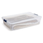 Rubbermaid Cleverstore 42 Quart Stackable Plastic Storage Bin with Lids for Garage, Closet, and Classroom, Clear, 4 Pack - size: 42 Qt - 4 Pack