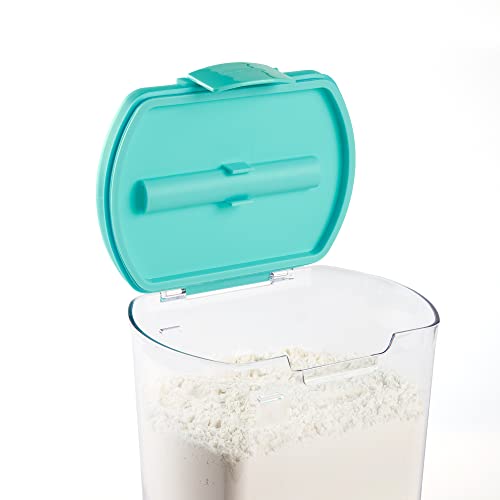 Progressive ProKeeper Baker's Airtight Kitchen Storage Canister Container Set for Flour, Sugar & More, Keeps Ingredients Fresh, with Accessories (Turquoise, 6- Piece) - color: Turquoise, size: 6- Piece