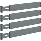 4 PCS Drawer Divider, 17"-22" Adjustable Bamboo Drawer Dividers Organizers, Expandable Separators for Kitchen, Clothes, Dressers, Home, Office, Gray - color: Gray