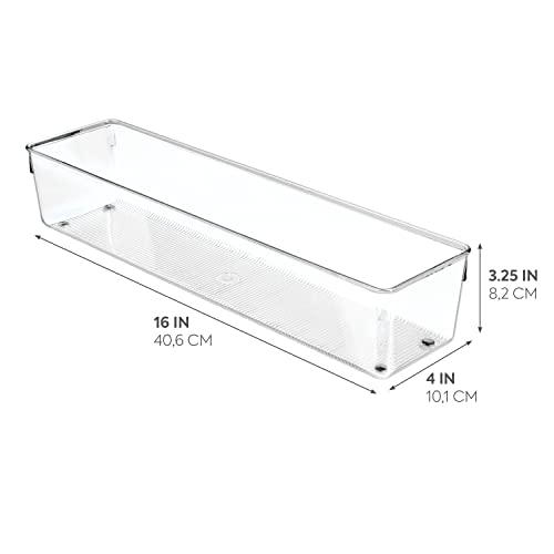 iDesign EMW6134175, Large, Clear - size: 4 x 16 x 3, style: Pack of 1