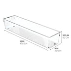 iDesign EMW6134175, Large, Clear - size: 4 x 16 x 3, style: Pack of 1