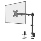 WALI Single Monitor Mount, Single Monitor Arm Desk Mount,Desk Monitors Stand, Holds Screen Up to 32inch, 22lbs, Adjustable Mount with C-CLAMP Designed for Home Office Application(M001), Black - size: Single, style: C-Clamp