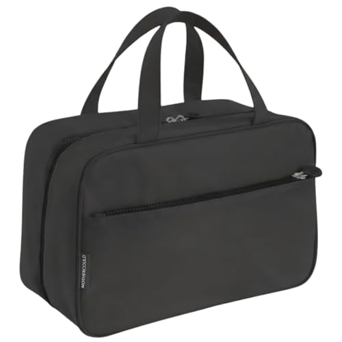 Travel Toiletry Bag for Men & Women, Large Capacity Makeup Organizer & Cosmetic Bag, Water-Resistant Portable Essentials Case with Metal Hook & Carry Handle - Perfect for Travel Use (Black, Large) - color: Black, size: Large