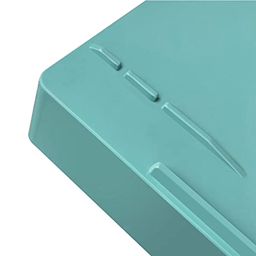 Acrimet Stackable Letter Tray Single Side Load, Plastic, Desktop File Organizer (Solid Green Color) (1 Unit)