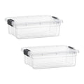 Superio Clear Storage Bins with Lids, Stackable Storage Box with Latches and Handles, Extra Small, 2 Pack 2 Quart - size: 2.3 Quarts, style: 2 Pack