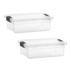 Superio Clear Storage Bins with Lids, Stackable Storage Box with Latches and Handles, Extra Small, 2 Pack 2 Quart - size: 2.3 Quarts, style: 2 Pack