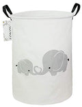 FANKANG Storage Basket, Nursery Hamper Canvas Laundry Basket Foldable with Waterproof PE Coating Large Storage Baskets for Kids Boys and Girls, Office, Bedroom, Clothes,Toys（Love Elephant） - color: Love Elephant