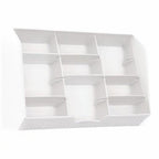 Simple Houseware Drawer Organizer Tray with 9 Adjustable Compartments, White - color: White, size: 1 Pack