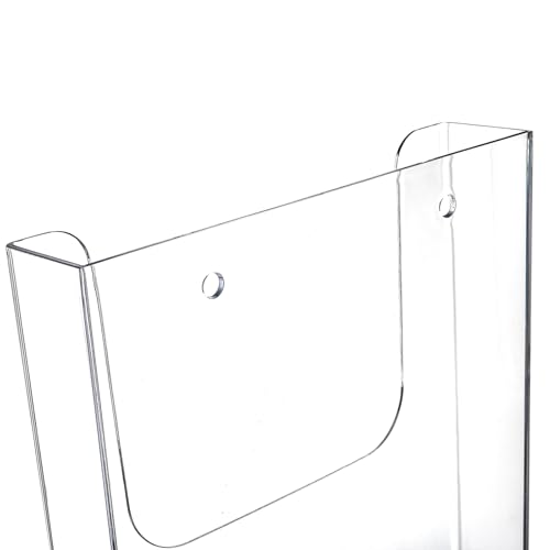 Suwimut 3 Pack Acrylic Brochure Holder, 8.5 x 11 Inch Brochure Holder Wall Mount, Clear Literature Organizer Pamphlet Flyer Display Plastic Magazine Holders for Wall