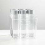 mDesign Plastic Modern Storage Organizer Bin Basket with Handles - 4 Pack - Clear - size: 10 x 10 x 8 (Pack of 4)