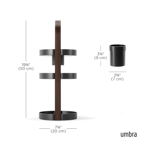 Umbra Bellwood Caddy - color: Black/Walnut, size: Large