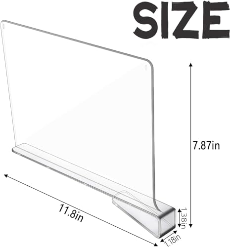 Acrylic Shelf Dividers for Closet Organization, Closet Shelf Organizer Closet Separator for Wood Shelves Clear Shelf Dividers for Closets (8 Pack) - color: Clear, size: 8Pack