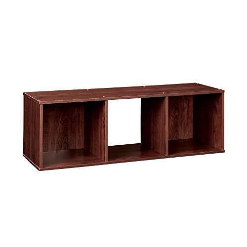 ClosetMaid Cubeicals 3 Cube Storage Shelf Organizer Bookshelf - Vertical/Horizontal, Easy Assembly - Dark Cherry Finish - color: Dark Cherry, size: 3-Cube