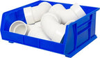 Akro-Mils 30250 AkroBins Plastic Storage Bins, Space-Saving Stackable Bins for Garage, Pantry, Craft Organization, 15" x 16" x 7", Blue, 6-Pack - color: Blue