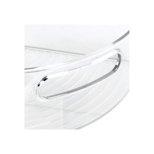 iDesign Plastic Lazy Susan Cabinet Storage Bin, 1/4 Wedge Container for Kitchen, Pantry, Counter, BPA-Free, 12.5 in x 6.75in x 4in Set of 4, Clear