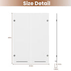 ROOMTEC Modular Closet System Glass Door Pair Set, Clear Frameless Tempered Glass Panels, Add-On for Double Hanging Units, 39.37" H × 31.5" W - size: Frameless Glass Door – 31.5"W x 39.37"H