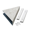 Palisade Vinyl Waterproof Corner Shower Shelf in Rain Cloud - color: Rain Cloud