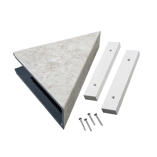 Palisade Vinyl Waterproof Corner Shower Shelf in Rain Cloud - color: Rain Cloud