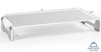VIVO Silver Aluminum 16 inch Wide Monitor Riser, Ergonomic Desktop Stand, Modern Tabletop Organizer STAND-V000H