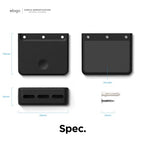 elago Universal Remote Holder Mount Compatible with Apple TV Remote and All Other Remote Controls - Adhesive Tape or Screw Mounting Options, Available Wired Charging [Large] [Black] - color: Black, size: Large