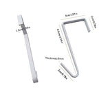 OJYUDD 12 Pack White Smart Over The Door Hook,2 Side Metal Z Hooks,S Hooks for Hanging Coats,Bags,Towels for Bathroom,Kitchen,Office