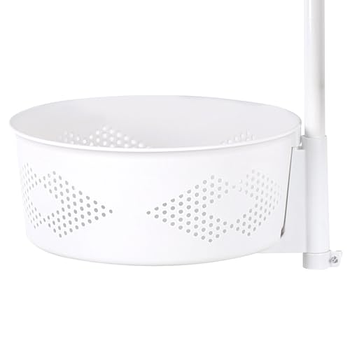 4 Tier Rotating Storage Shelf with Lockable Casters, Circular Rotating Basket Large Storage Rack with 360° Wheels 180° Rotating Multi-Layer Kitchen Storage Shelf (4 Tier) - size: 4 Tier