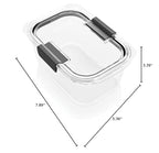 Rubbermaid Brilliance Food Storage Container, Medium Deep, 4.7 Cup, Clear 2024349 - size: 4.7 Cup