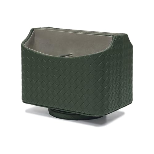 UnionBasic Rotating Desk Organizer, 360 Desk Spinning Caddy, Desktop TV Guide/Mail/Media/Remote Controller Holder Organizer, Woven Green - color: Woven Green