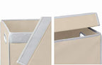 Simple Houseware Double Laundry Hamper with Lid and Removable Laundry Bags, Beige - color: Beige