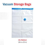 10 Pack Medium Vacuum Storage Bags for Comforters, Blankets & Clothes – Vacuum Sealed Compression Bags with Hand Pump – Space Saver Storage Bags for Bedding, Moving, Travel & Organization - size: 10 Medium Bags