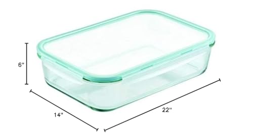 LocknLock Purely Better Glass Rectangular Baker/Food Storage Container with Lid, 9 Inch x 13 Inch, Clear - style: Rectangle Baker