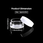 50 Pack 5 Gram 0.17OZ Clear Plastic Containers with White Lids, Small Round Cosmetic Jars Makeup Travel Containers Jar for Cream, Bead, Eye Shadow, Samples, Lotions, Powders, Glitters Lip Gloss - color: White Lid, size: 0.17 Ounce