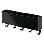 mDesign Mail, Letter Holder, Key Rack Organizer for Entryway, Kitchen - Wall Mount, Black - color: Black