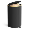 SONGMICS Laundry Hamper, Laundry Basket with Lid, 23.8 Gal. (90 L), with Removable Liner Bag, for Laundry Room, Bedroom, Living Room, Ink Black and Light Bamboo ULCB547B01 - color: Ink Black, size: 90 L (1-Section)