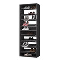 ROOMTEC Modular Closet System, 31.5" Shoe Shelf Closet Tower Wall-Mounted Closet Organizer, Wooden Tower for Walk-In Closets, Wardrobe Storage Kit, Black - size: 31.5" Wide, style: Model 9