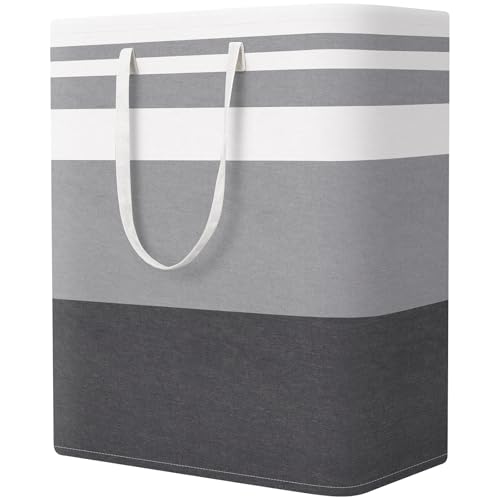 StorageRight Laundry Basket Hamper Large Collapsible Laundry Hamper with Easy Carry Handles，Freestanding Clothes Hampers for Laundry, Bedroom, Dorm, Clothes, Towels, 125L, Gradient Grey - color: Gradient Grey, size: 125L